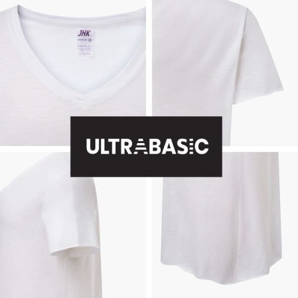 T-shirt med v-ringad dam Bara en kvinna som älskar katter och böcker – Bara en kvinna som älskar katter och böcker – Vintage T-shirt Vit M