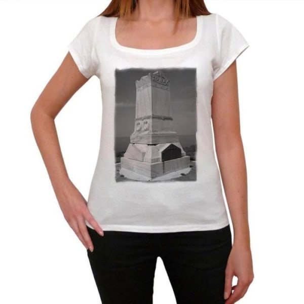 T-tröja för kvinnor Monument of France Vintage T-shirt Vit