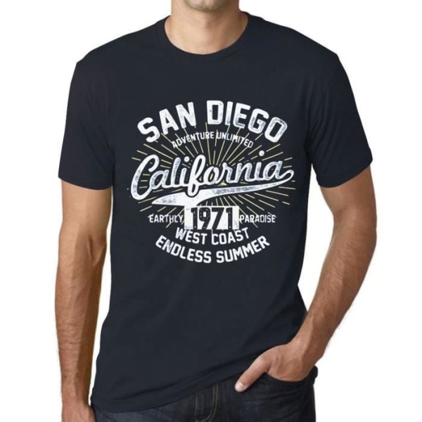 T-shirt herr San Diego California Endless Summer 1971 – San Diego California Endless Summer 1971 – 52 Years 52nd Gift T-shirt Marin XXXL