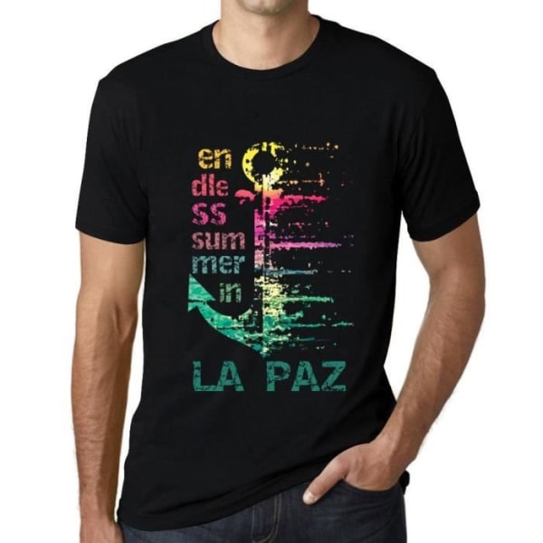 T-shirt herr An Endless Summer In La Paz – Endless Summer In La Paz – Vintage svart T-shirt djup svart