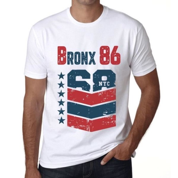 T-shirt herr Bronx 86 Vintage T-shirt Vit M