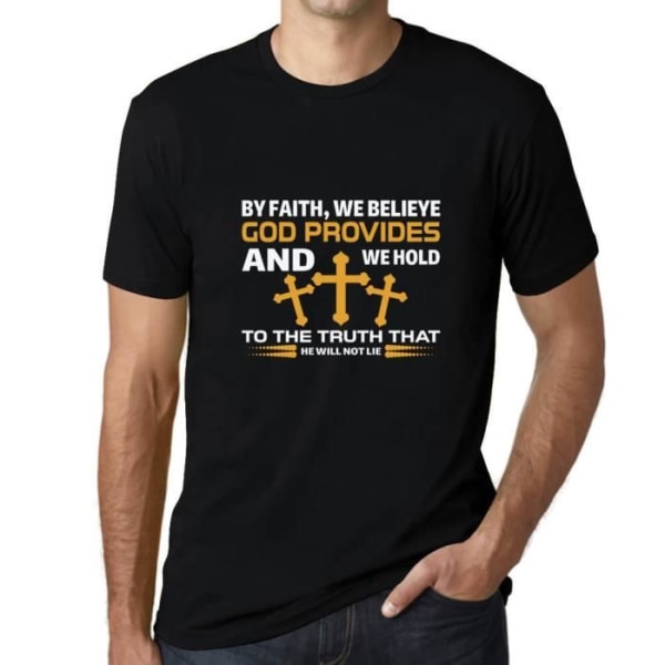 T-shirt herr som vi tror att Gud ger - kristna religiösa - vi tror att Gud ger - kristna religiösa - djup svart