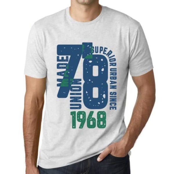 T-shirt herr överlägsen urban stil sedan 1968 – överlägsen urban stil sedan 1968 – 55 år 55-årspresent T-shirt Ljungvit