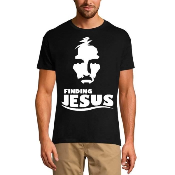T-shirt herr Finding Jesus - Faith Bible Chris – Finding Jesus - Faith Bible Chris - Vintage svart T-shirt djup svart