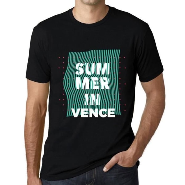 Summer In Vence T-shirt herr – Summer In Vence – Vintage svart T-shirt djup svart