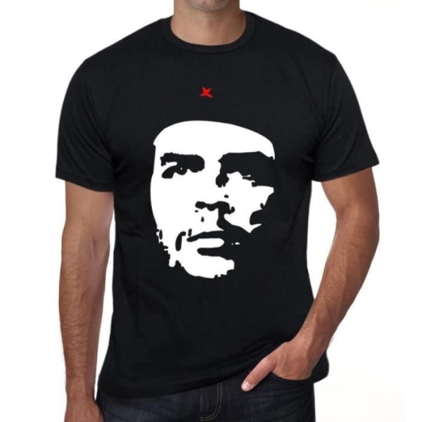 Herr T-shirt Che Guevara Vintage T-shirt Svart djup svart
