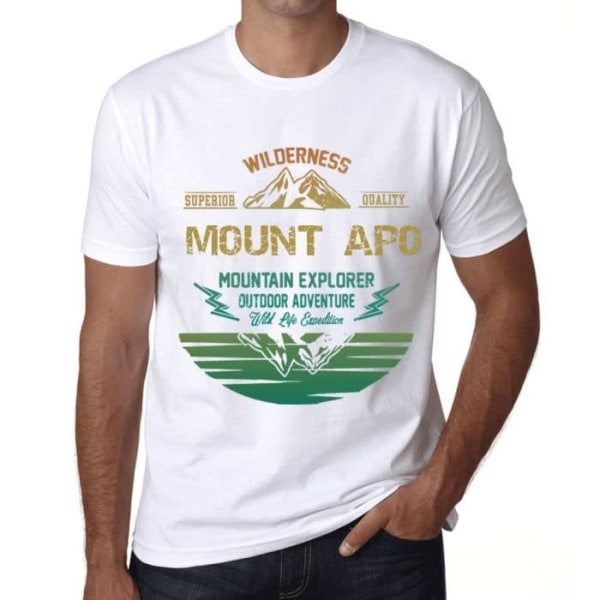 T-shirt herr Outdoor Adventure Wild Nature Mountain Explorer Mount Apo – Outdoor Adventure, Wilderness, Mountain Vit