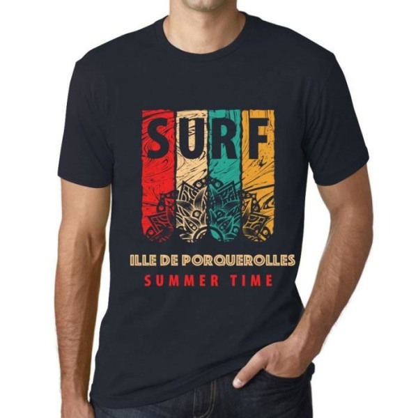Sommarsurf T-shirt herr i Ille de Porquerolles – Summer Time Surf i Ille De Porquerolles – Vintage T-shirt Marin