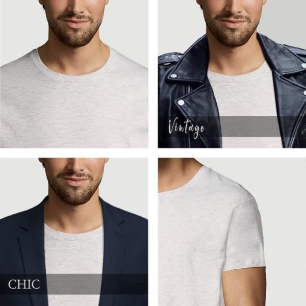 Autentisk stil för män sedan 2044 – Autentisk stil sedan 2044 – Vit vintage t-shirt Ljungvit