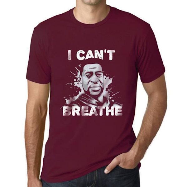 T-shirt herr I Can't Breathe – I Can't Breathe – Vintage T-shirt Bordeaux jag