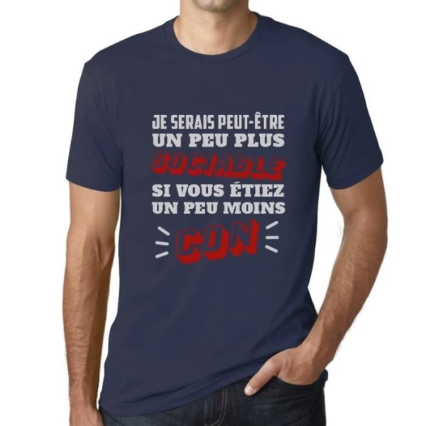 T-shirt herr Mer sällskaplig Mindre dum T-shirt Vintage French franska flottan