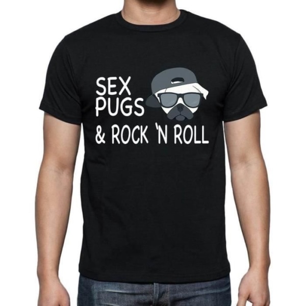 Herr T-shirt Sex Mops Rock N Roll Vintage T-shirt Svart djup svart M