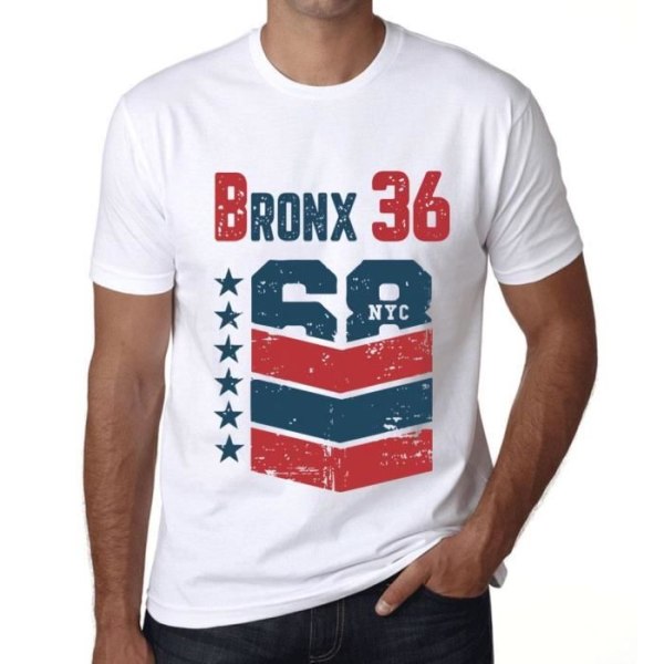 T-shirt herr Bronx 36 Vintage T-shirt Vit