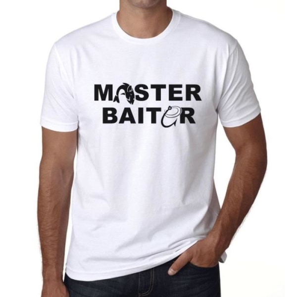 Fishing Bait Master T-shirt för män – Master Fishing Baiter – Vintage T-shirt Vit