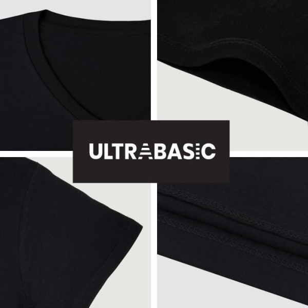 T-shirt med v-ringad herr Överlägsen urban stil sedan 2041 – överlägsen urban stil sedan 2041 – Svart vintage t-shirt djup svart XL