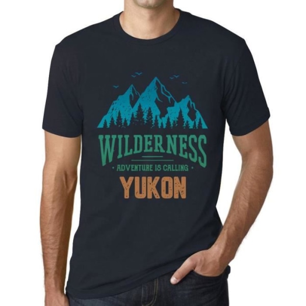 Wild Nature T-shirt herr Adventure Calls Yukon – Wilderness, Adventure is Calling Yukon – Vintage T-shirt Marin