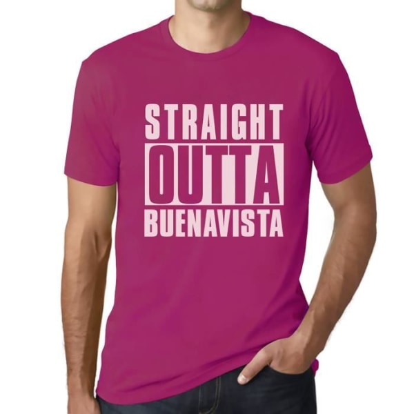 T-shirt herr Straight Outta Buenavista – Straight Outta Buenavista – Vintage T-shirt Fuchsia