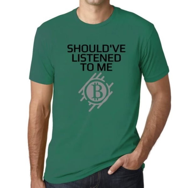 T-shirt herr Du borde ha lyssnat på mig Kryptovalutahandlare – borde ha lyssnat på mig Bitcoin Kryptohandlare – T-shirt Smaragd