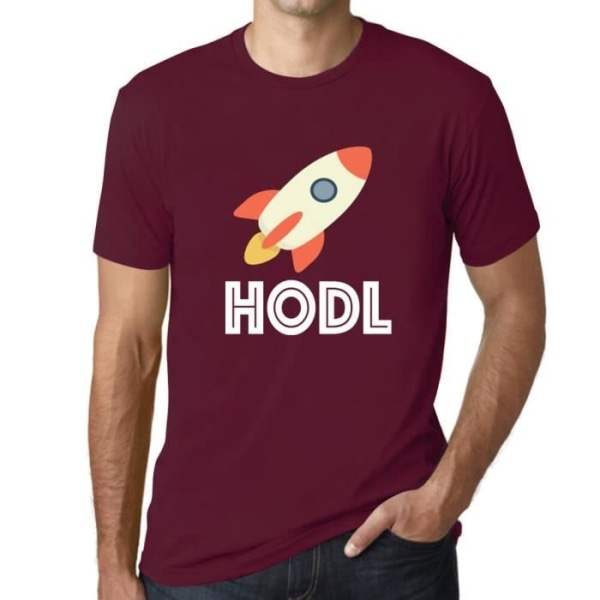 T-shirt herr Hodl To The Moon Crypto Funny Traders Vintage T-shirt Bordeaux