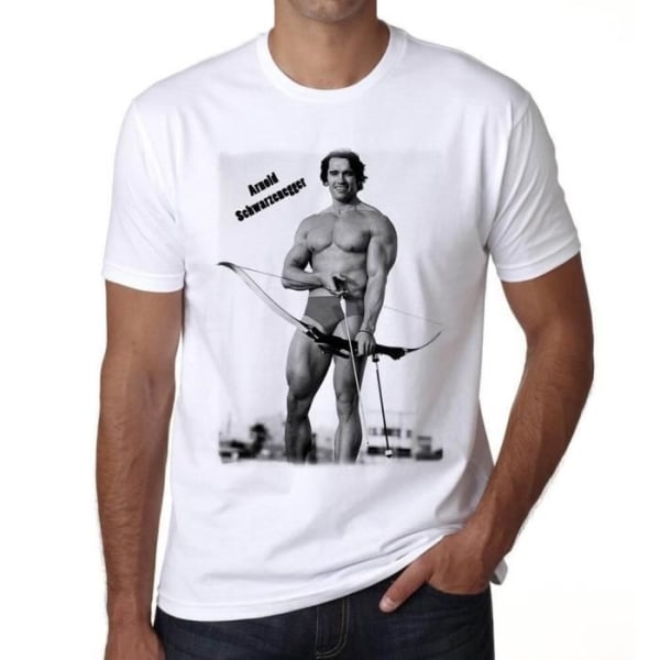 T-shirt herr Arnold Schwarzenegger 1 Vintage T-shirt Vit