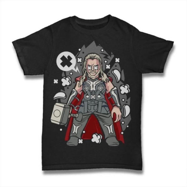 T-shirt herr Tidigare kung - amerikansk kapten - superhjälte - fd kung - amerikansk kapten - superhjälte - vintage svart t-shirt djup svart