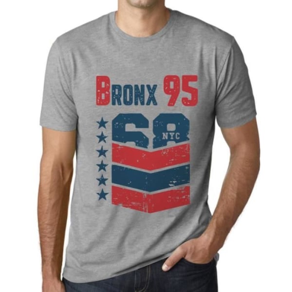 T-shirt herr Bronx 95 T-shirt vintagegrå Ljunggrå