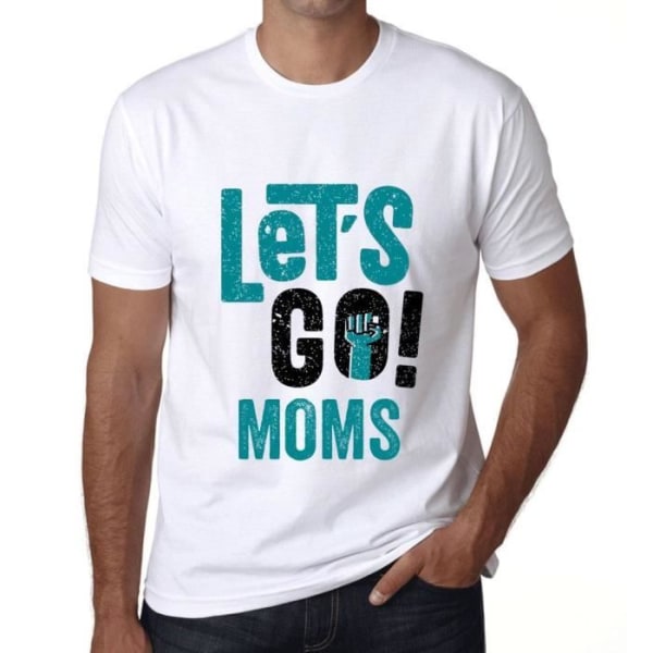 Herr Let's Go Mom T-shirt – Let's Go Moms – Vintage T-shirt Vit