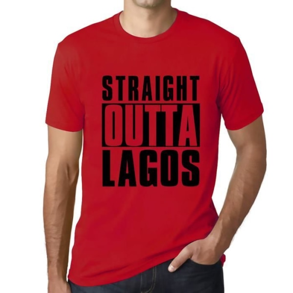 T-shirt herr Rak Outta Lagos – Rak Outta Lagos – Vintage T-shirt Röd