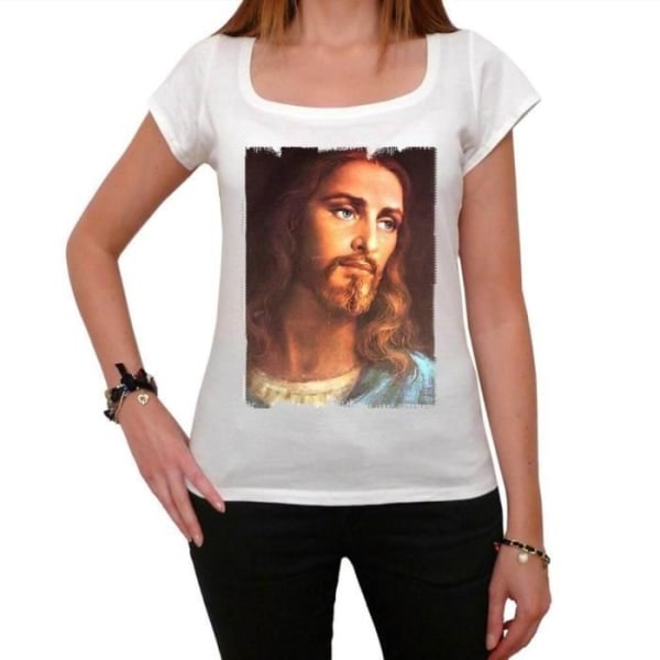 Kvinna T-shirt Jesus Christ Handsome Gosse – Jesus Christ Handsome – Vintage T-shirt Vit