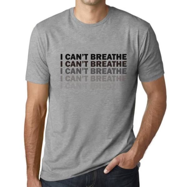 T-shirt herr I Can't Breathe – I Can't Breathe – Vintage grå T-shirt Ljunggrå XXXXL