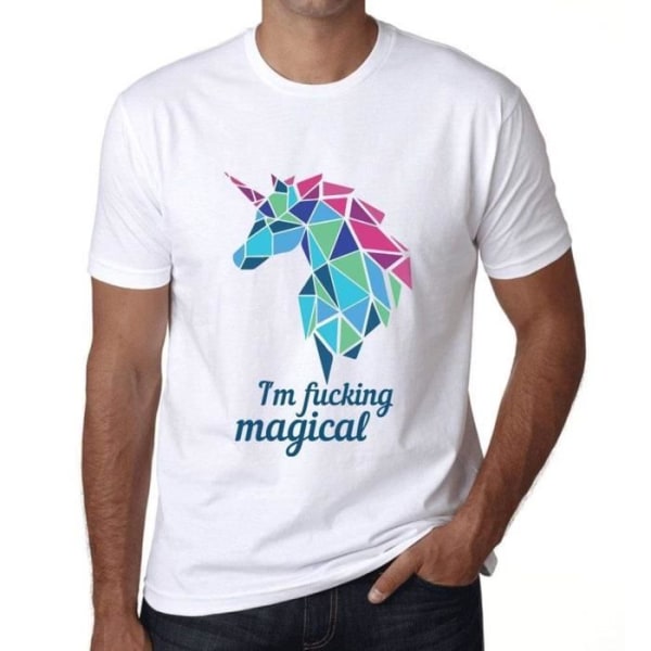 Utrabasic T-tröja för män Det är magiskt! – Utrabasic I'm Fcking Magical – Vintage T-shirt Vit