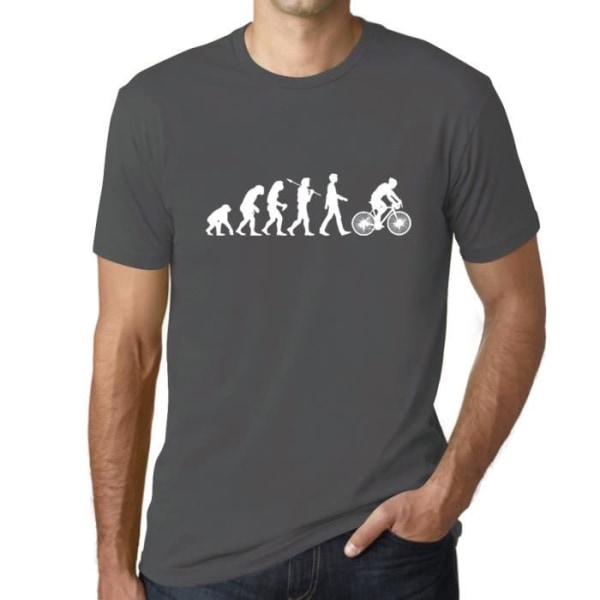 Evolution of Cycling T-shirt för män – Evolution Of Cycling – Vintage grå T-shirt Mus grå