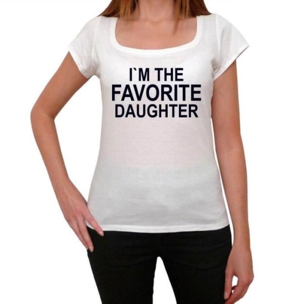 T-shirt dam Jag är favoritdottern Rolig – Jag är favoritdottern Rolig – Vintage T-shirt Vit