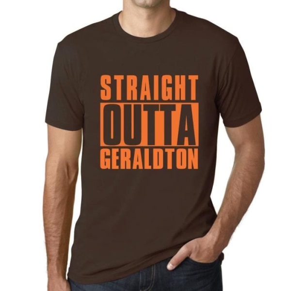T-shirt herr Straight Outta Geraldton – Straight Outta Geraldton – Vintage T-shirt Choklad