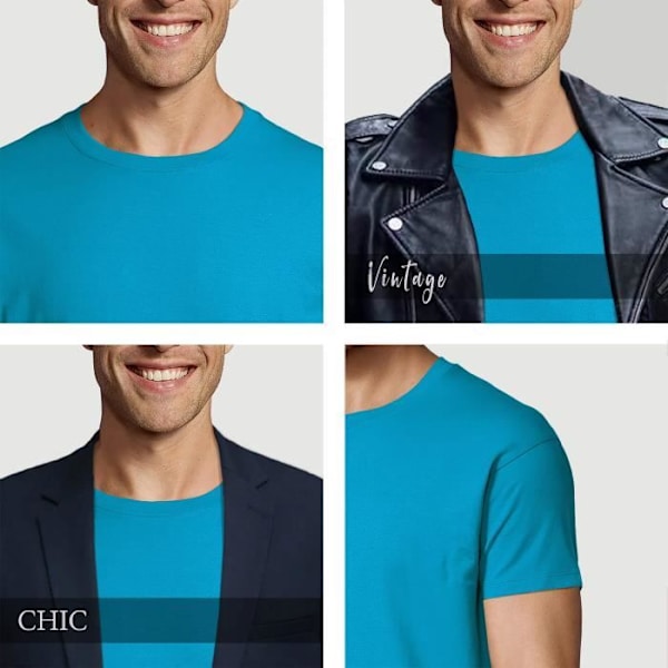 T-shirt herr Best Dad Ever 1 – Best Dad Ever 1 – Vintage T-shirt Aqua jag
