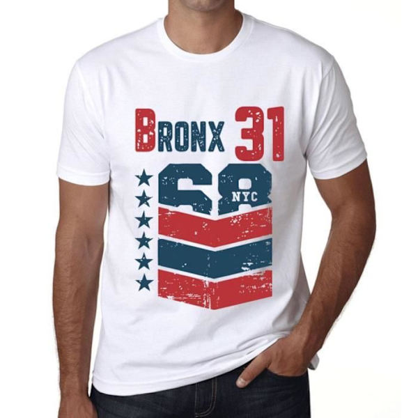 T-shirt herr Bronx 31 Vintage T-shirt Vit S