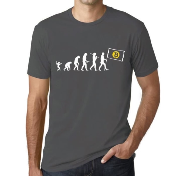 T-shirt herr Bitcoin Btc Revolution Hodl Crypto T-shirt Vintage grå Mus grå