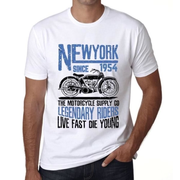 Legendariska cyklister för män sedan 1954 T-shirt – Legendariska motorcyklister sedan 1954 – 69 år 69:e present-T-shirt Vit