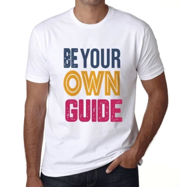 T-shirt herr Be Your Own Guide – Be Your Own Guide – Vintage T-shirt Vit