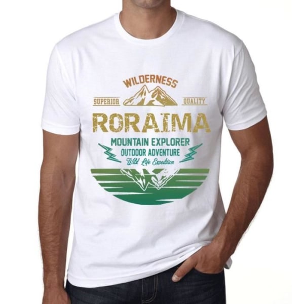T-shirt herr Outdoor Adventure Wild Nature Mountain Explorer Roraima – Outdoor Adventure, Wilderness, Mountain Vit S
