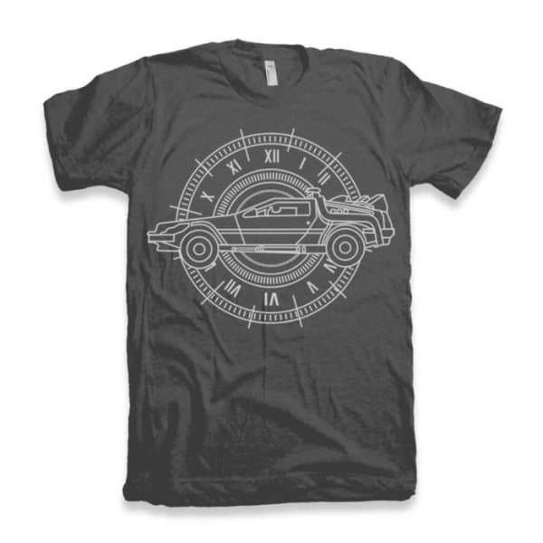 Futuristic Car T-shirt för män – Futuristic Car – Vintage grå T-shirt Mus grå
