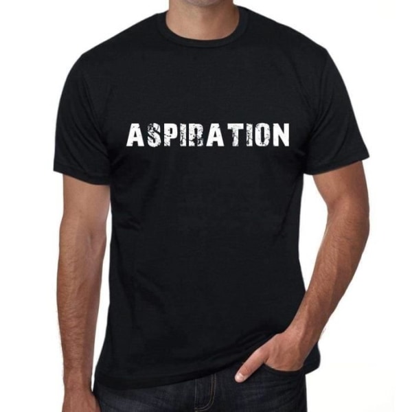 Herr T-shirt Aspiration T-shirt Vintage Svart djup svart