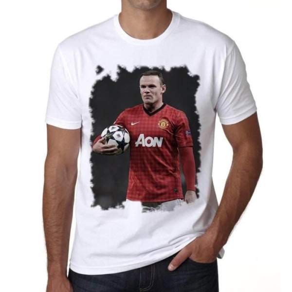 Wayne Rooney T-shirt för män Vintage T-shirt Vit