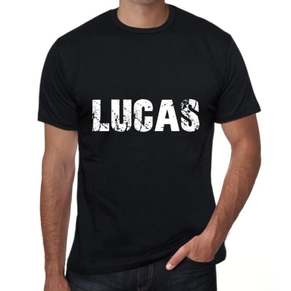 Herr T-shirt Lucas Vintage T-shirt Svart djup svart