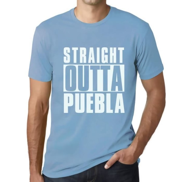 T-shirt herr Straight Outta Puebla – Straight Outta Puebla – Vintage T-shirt Himmel