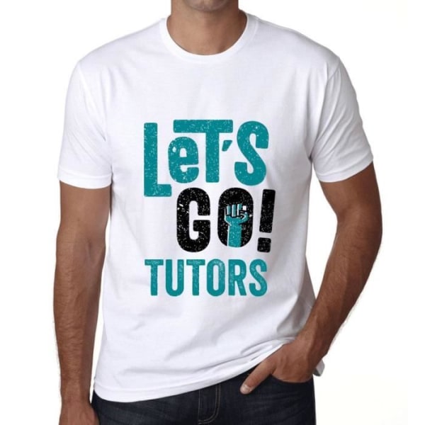 T-shirt herr Let's Go Tutors – Let'S Go Tutors – Vintage T-shirt Vit