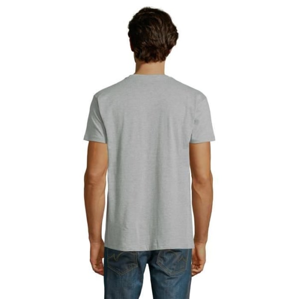 T-shirt med ångestspöke för män – Fantastisk ångestskalle – Vintage grå T-shirt Ljunggrå