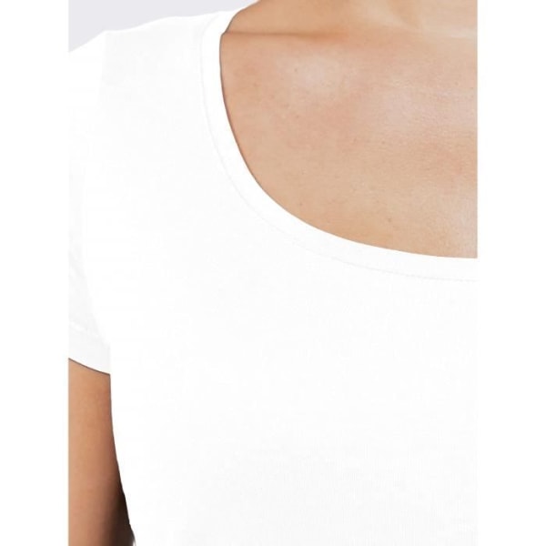 T-shirt Dam - ULTRABASIC - Angela Merkel - 100% Bomull - Korta Ärmar - Rund Halsringning Vit M