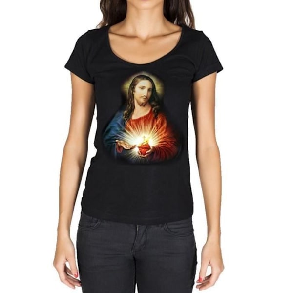 Jesus Kristus Gud T-shirt för kvinnor – Jesus Kristus Gud – Svart vintage T-shirt djup svart jag