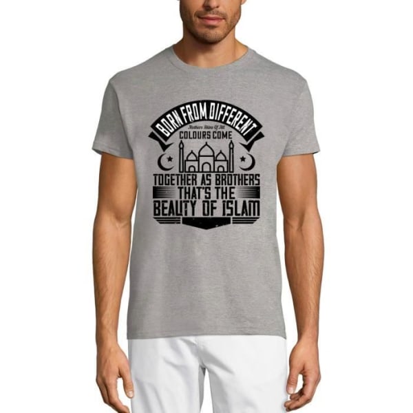 T-shirt för män Beauty Of Islam - Muslim - Beauty Of Islam - Muslim - Vintage grå T-shirt rent grått